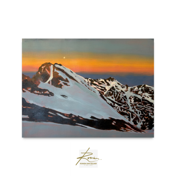 Acrylic Painting "Sunrise over Mount Toubkal"