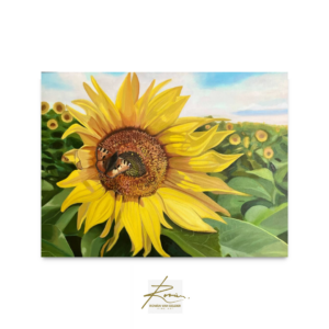 Oilpainting Sunflower Fields Forever